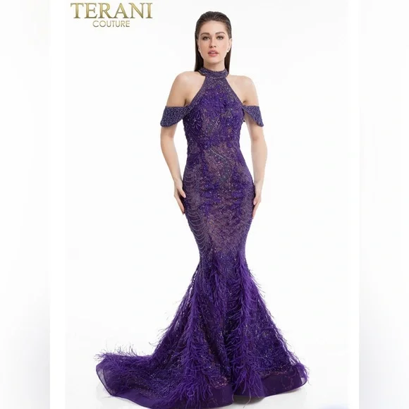 Terani Couture | Dresses | Purple Terani Couture Dress | Poshmark